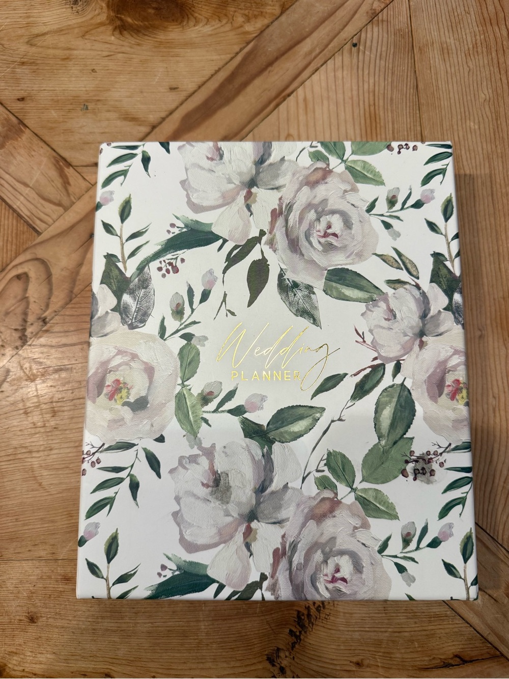 Floral 'Wedding Planner' Hardcover Planner - White & Green
